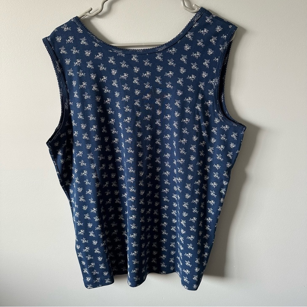 Lauren Ralph Lauren NWT Navy Blue Lace Floral Tank Top Set (2) Size 2X Y2K - Picture 12 of 14